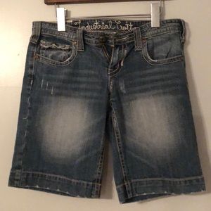 Industrial Cotton Bermuda Jean Shorts